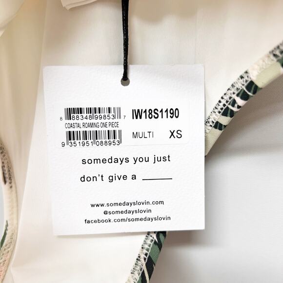 SOMEDAYS LOVIN Coastal Roaming Cheeky One Piece Swimsuit Tropical Beach Women XS - Picture 8 of 12